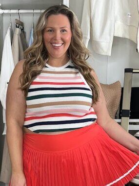 Aerie Striped Crop Tank